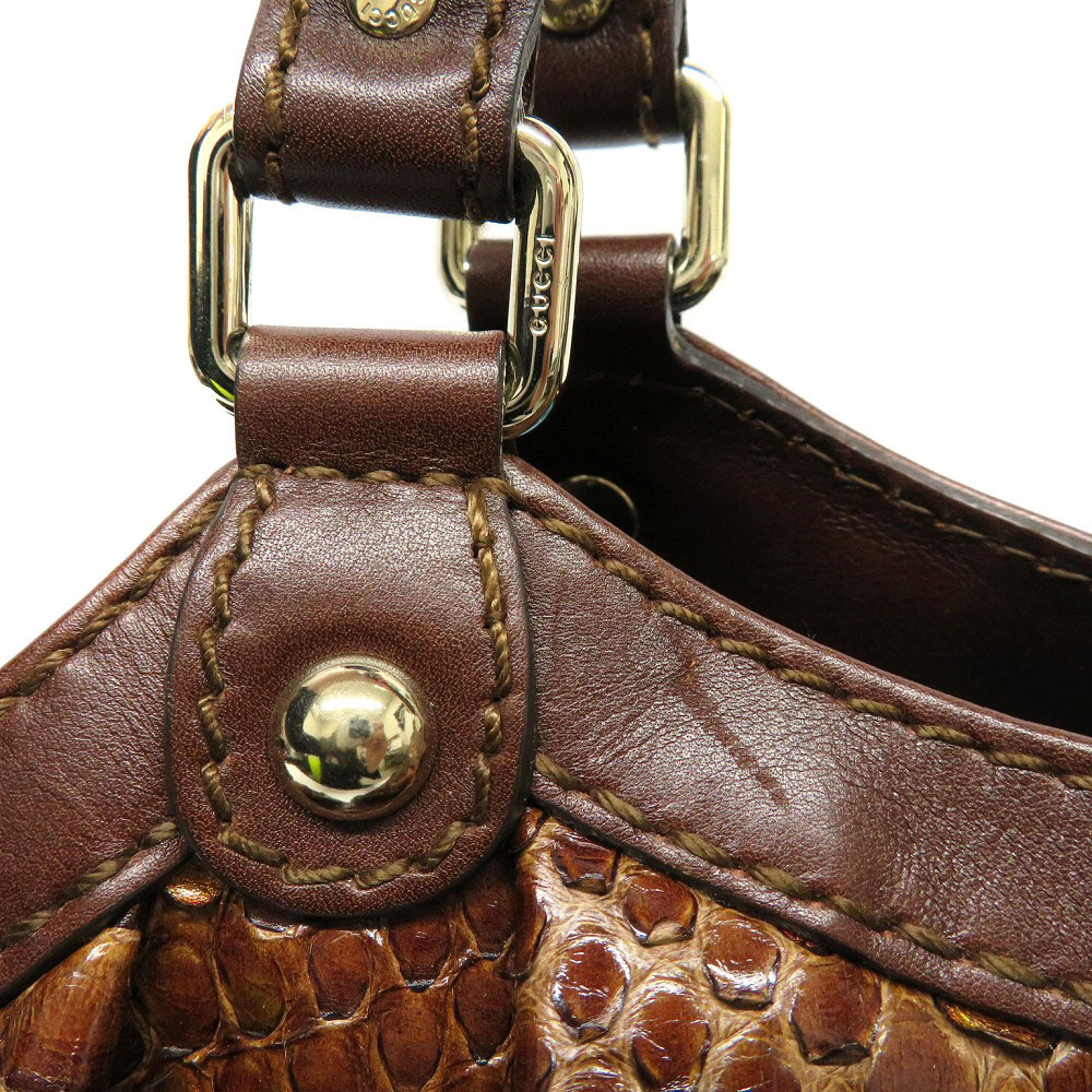 Gucci Python Handbag Brown - Picture 8 of 9